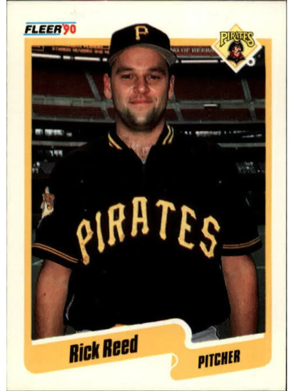 1990 Rick Reed Fleer Baseball Card #477